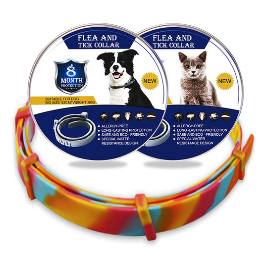 Adjustable Outdoor Flea & Tick Pet Collar – Durable, Comfortable for Dogs & Cats