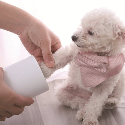 Pet Paw Cleaning Cup – Portable Dog Foot Washer with Soft Bristles (Gray/Green/Pink)