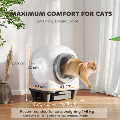 Self-Cleaning Automatic Cat Litter Box with APP Control – Large Capacity Smart Litter Tray
