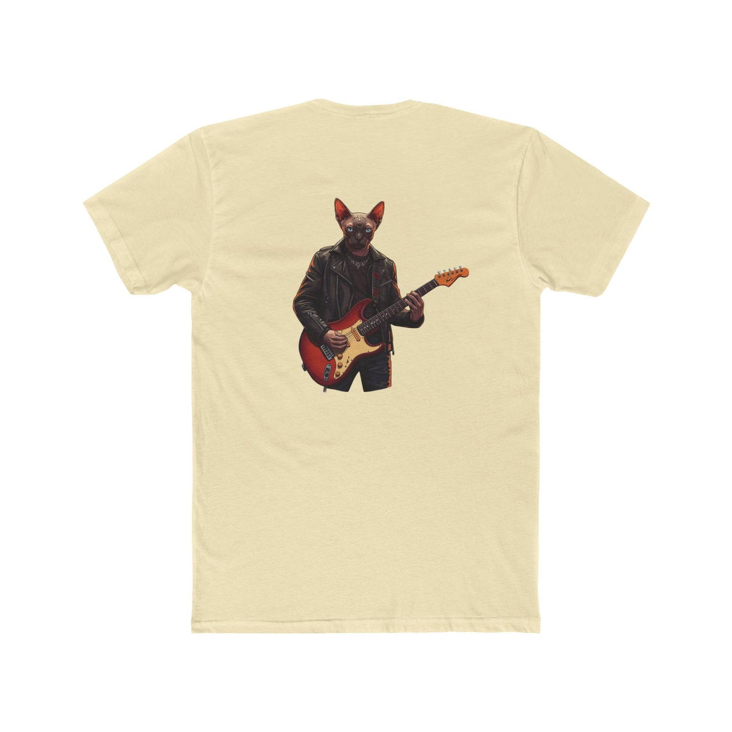 Cat Rocker T‑Shirt — Sphynx Guitar Player Graphic Tee