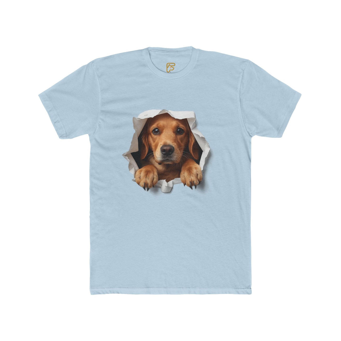 Dog Peeking Through Hole T-Shirt