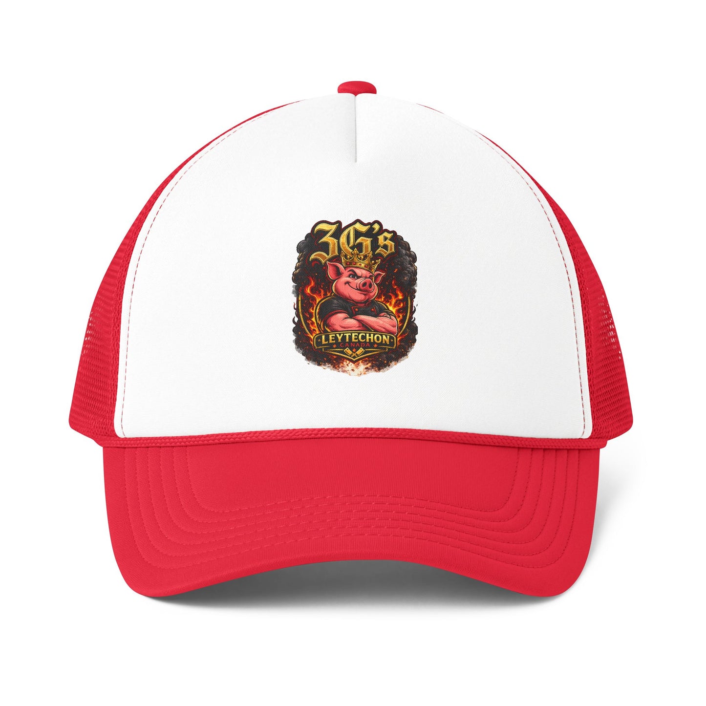 Trucker Cap — Vintage Flaming Pig Crest "Strength" Patch