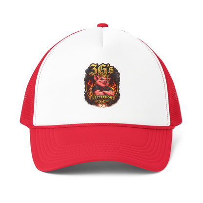 Trucker Cap — Vintage Flaming Pig Crest "Strength" Patch