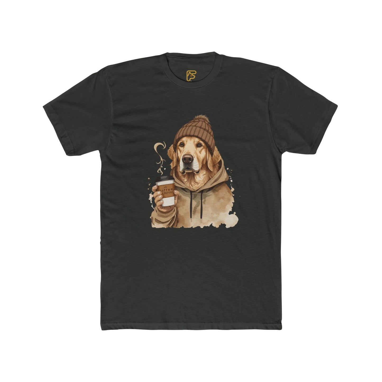 Golden Retriever Coffee Tee — Cozy Dog Hoodie Design
