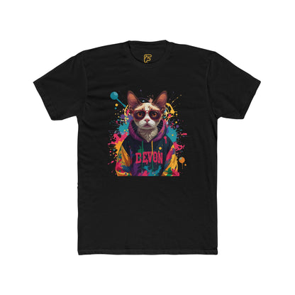 Devon Cool Cat Graphic Tee — Colorful Streetwear Cat T-Shirt