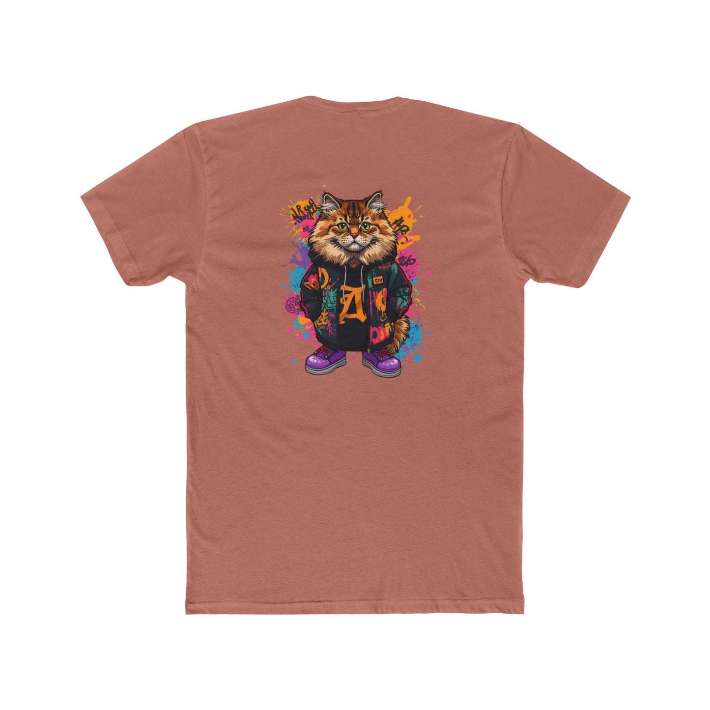 Cat Graphic Tee — Colorful Streetwear Cat Design