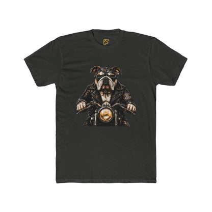 Bulldog Biker Tee — Vintage Motorcycle Dog Graphic T‑Shirt