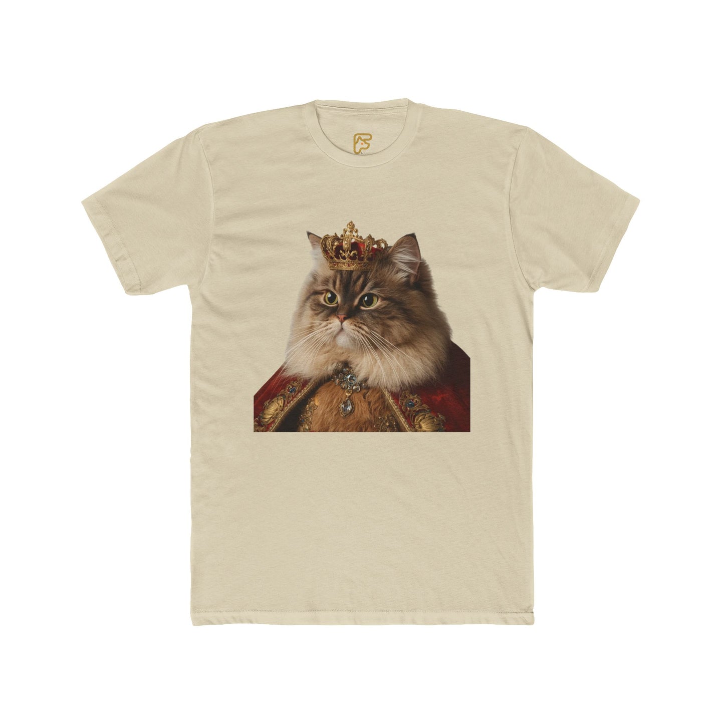 Royal Cat Portrait Tee — Vintage Crowned Kitty Graphic T-Shirt