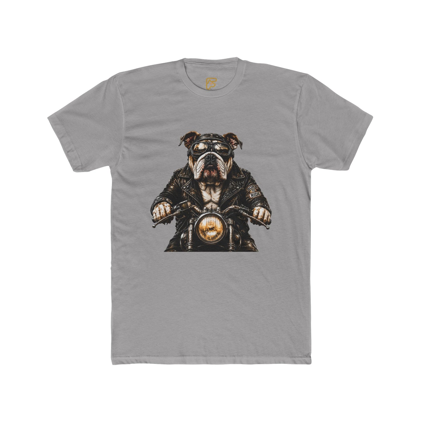 Bulldog Biker Tee — Vintage Motorcycle Dog Graphic T‑Shirt