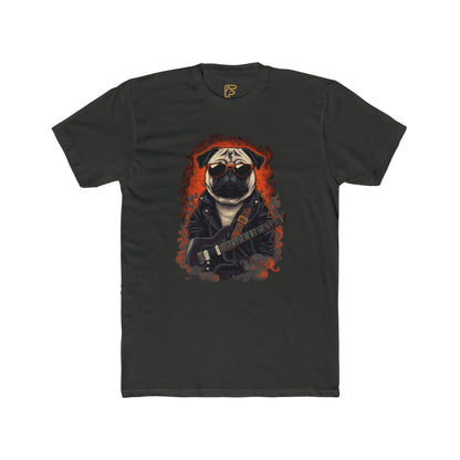 Pug Rocker Graphic Tee — Guitar-Playing Pug Band Shirt