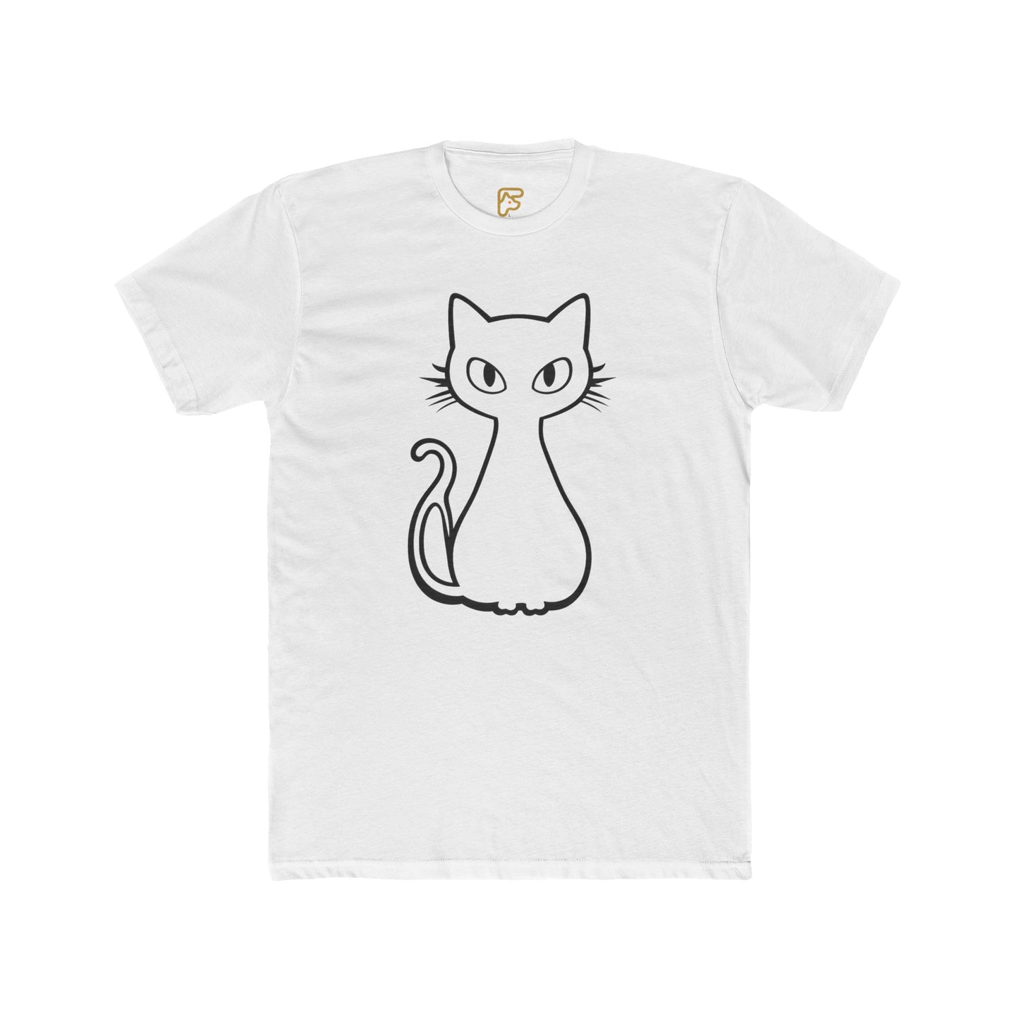 Minimal Line Art Cat T-Shirt
