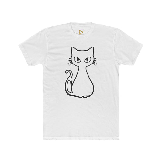 Minimal Line Art Cat T-Shirt