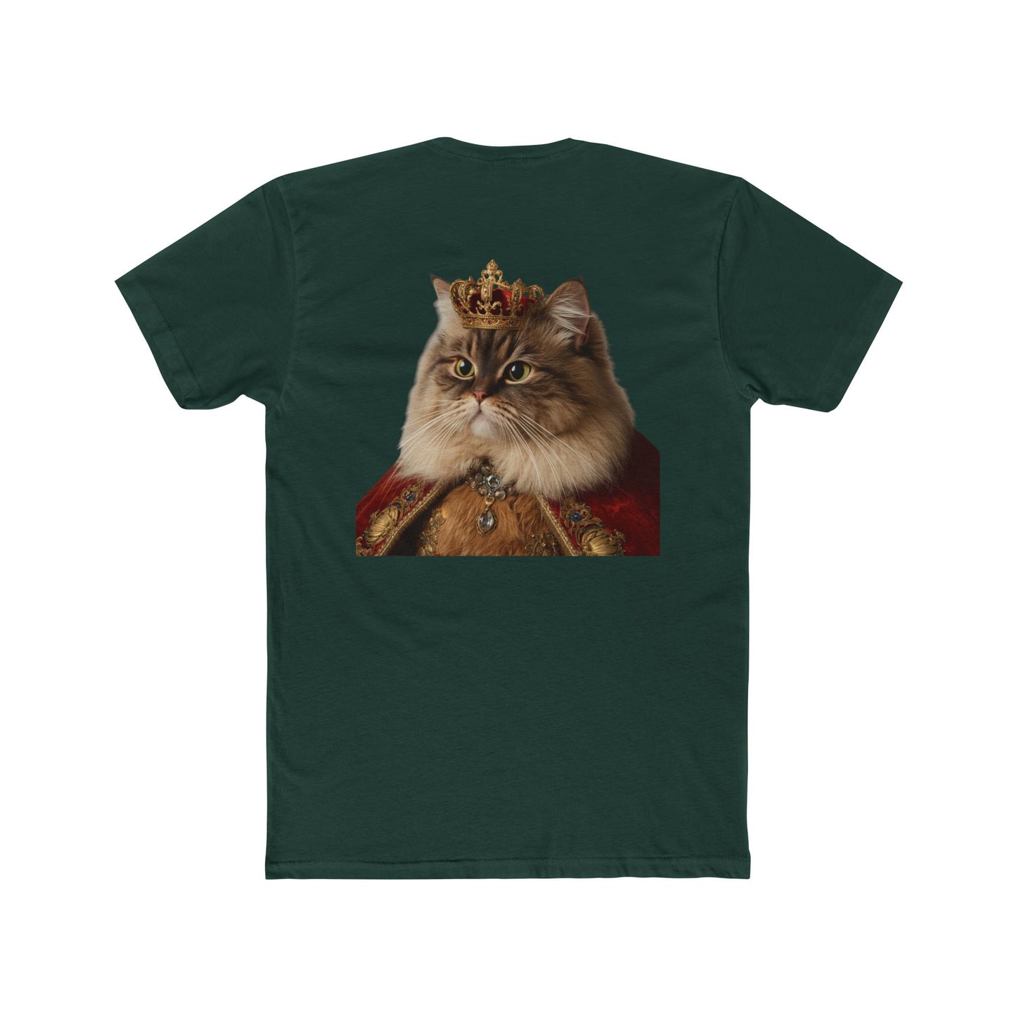 Royal Cat T‑Shirt — Crowned Persian Portrait Tee