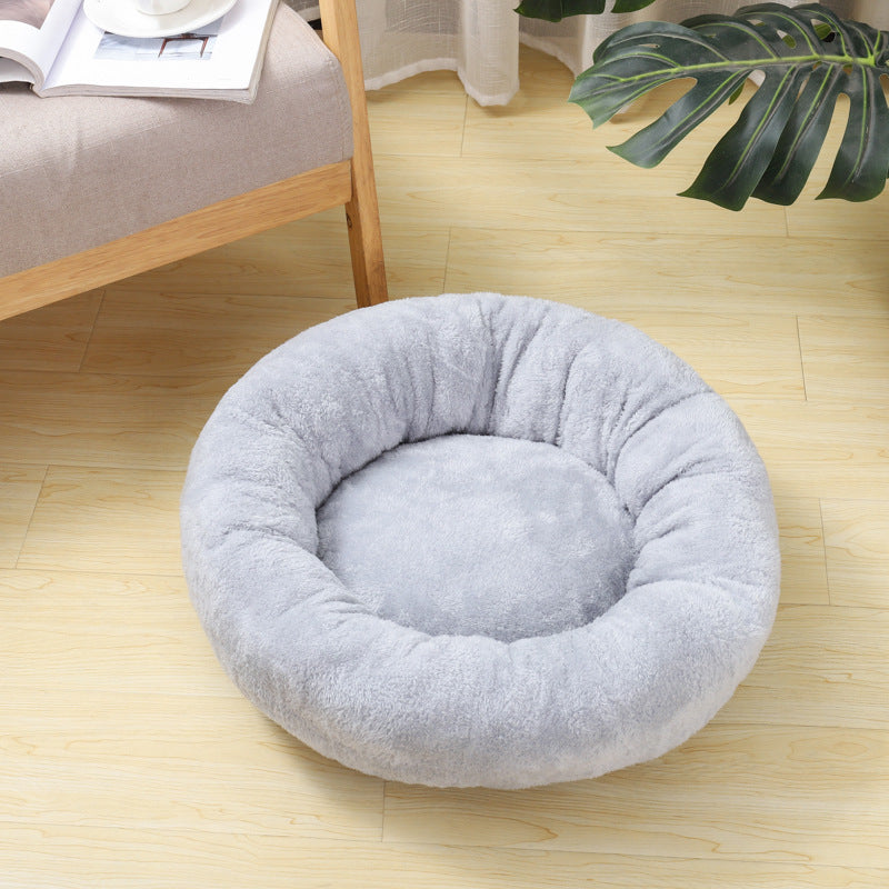 Calming Donut Dog Bed – Plush Deep Sleep Nest for Small & Medium Dogs