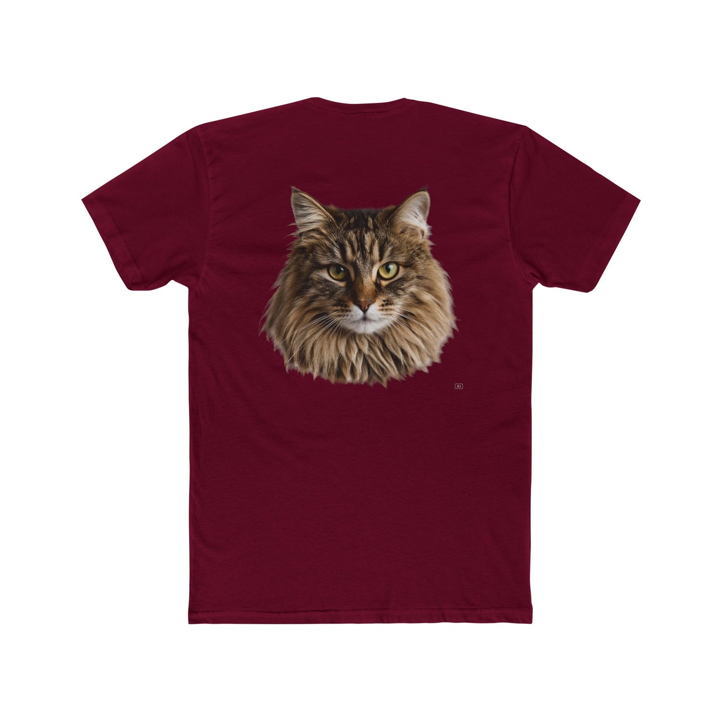 Cat Portrait Tee — Realistic Maine Coon Cat Graphic T-Shirt