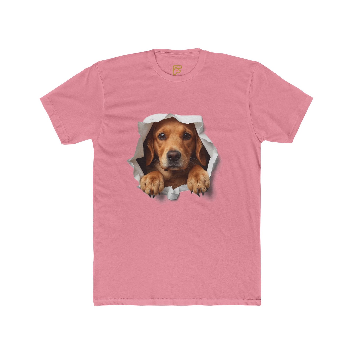 Dog Peeking Through Hole T-Shirt