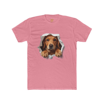 Dog Peeking Through Hole T-Shirt