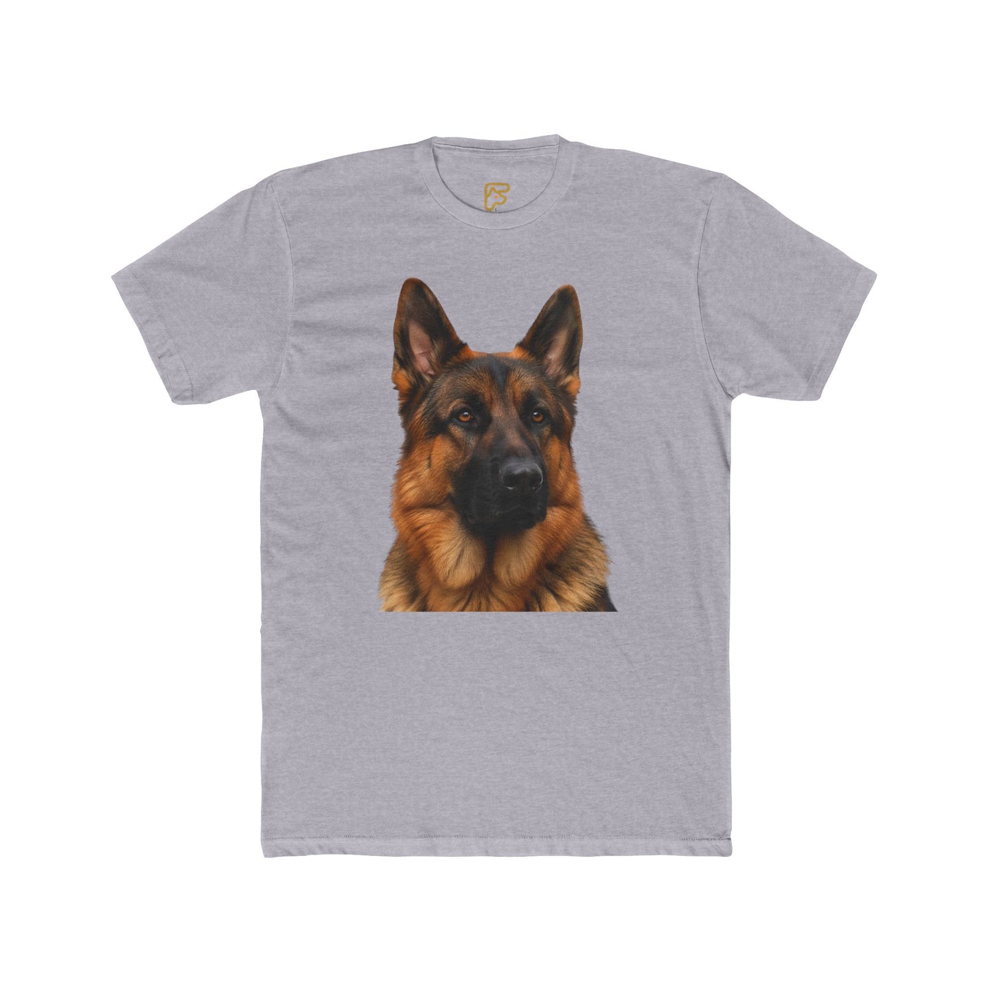 German Shepherd Portrait T-Shirt — Realistic Dog Face Tee for Dog Lovers