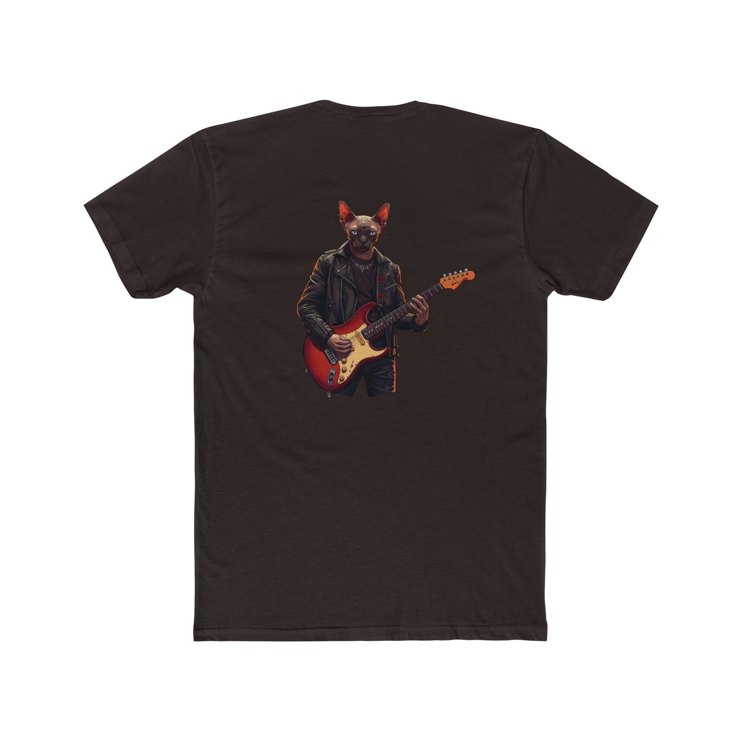 Cat Rocker T‑Shirt — Sphynx Guitar Player Graphic Tee