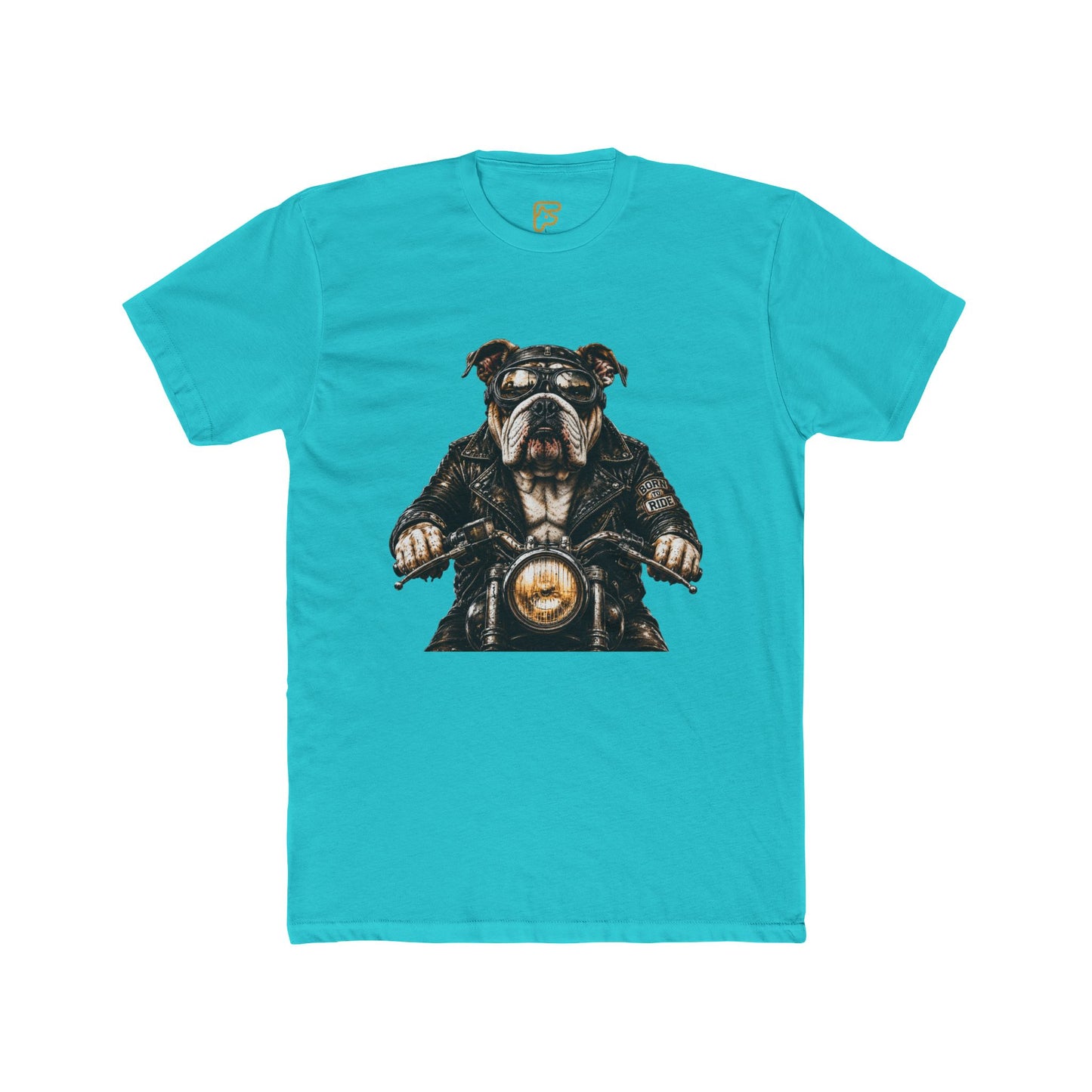 Bulldog Biker Tee — Vintage Motorcycle Dog Graphic T‑Shirt
