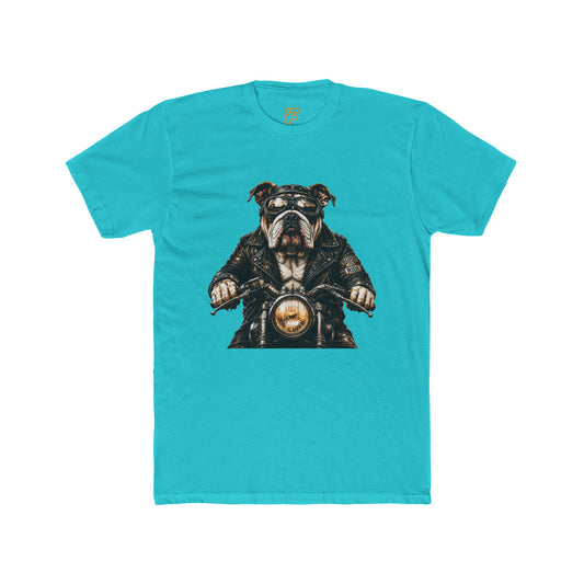 Bulldog Biker Tee — Vintage Motorcycle Dog Graphic T‑Shirt