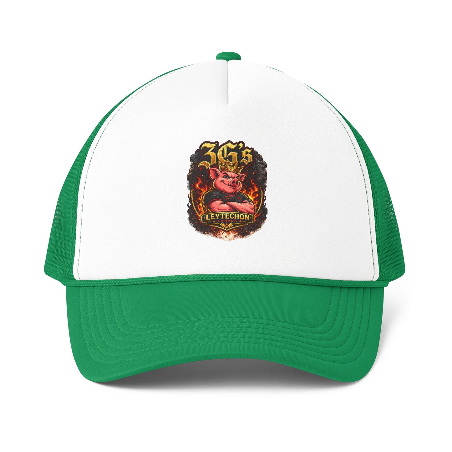 Trucker Cap — Vintage Flaming Pig Crest "Strength" Patch