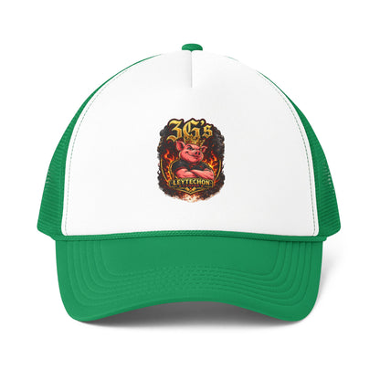 Trucker Cap — Vintage Flaming Pig Crest "Strength" Patch