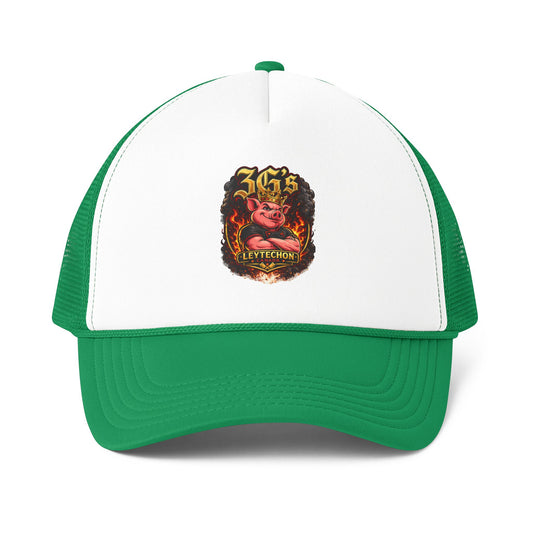 Trucker Cap — Vintage Flaming Pig Crest "Strength" Patch