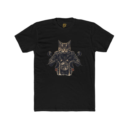 Cat Biker T-Shirt — Motorcycle Cat Rider Graphic Tee