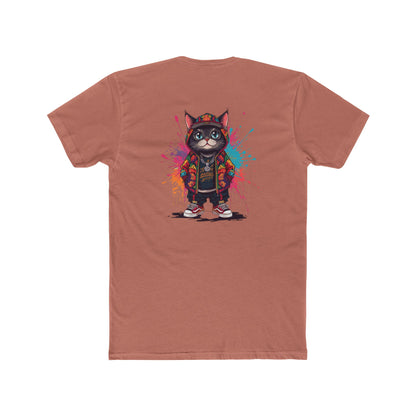 Cat Streetwear Tee — Colorful Urban Cat Graphic T-Shirt