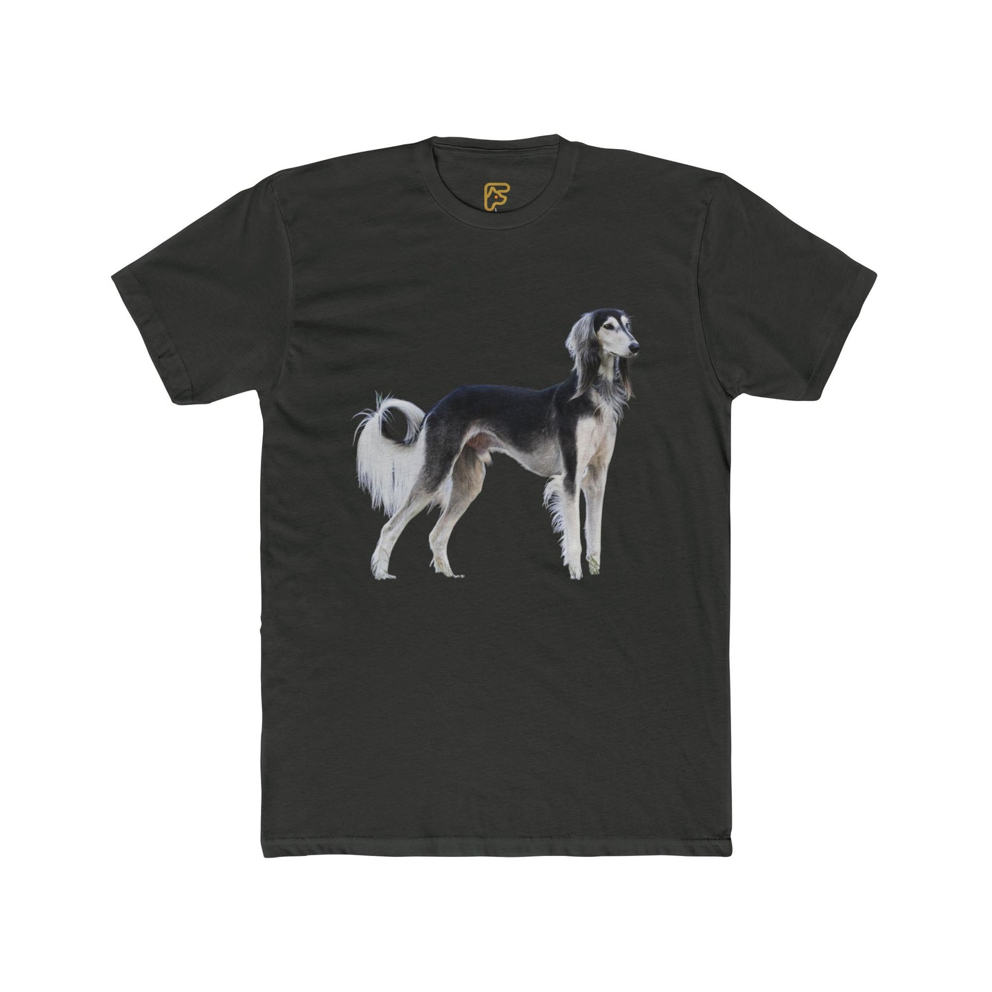 Saluki Dog Illustration T‑Shirt — Elegant Sighthound Artwork Tee