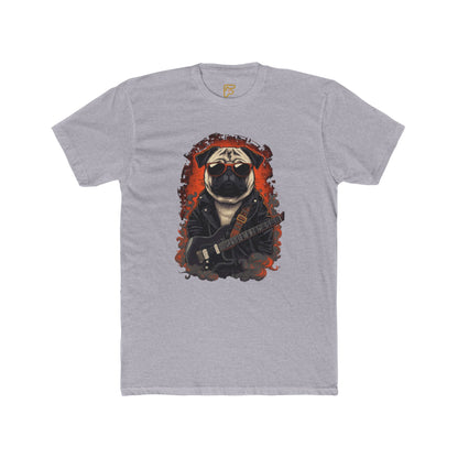 Pug Rocker Graphic Tee — Guitar-Playing Pug Band Shirt
