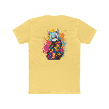 Anime Cat Girl Tee — Colorful Streetwear Graphic T-Shirt