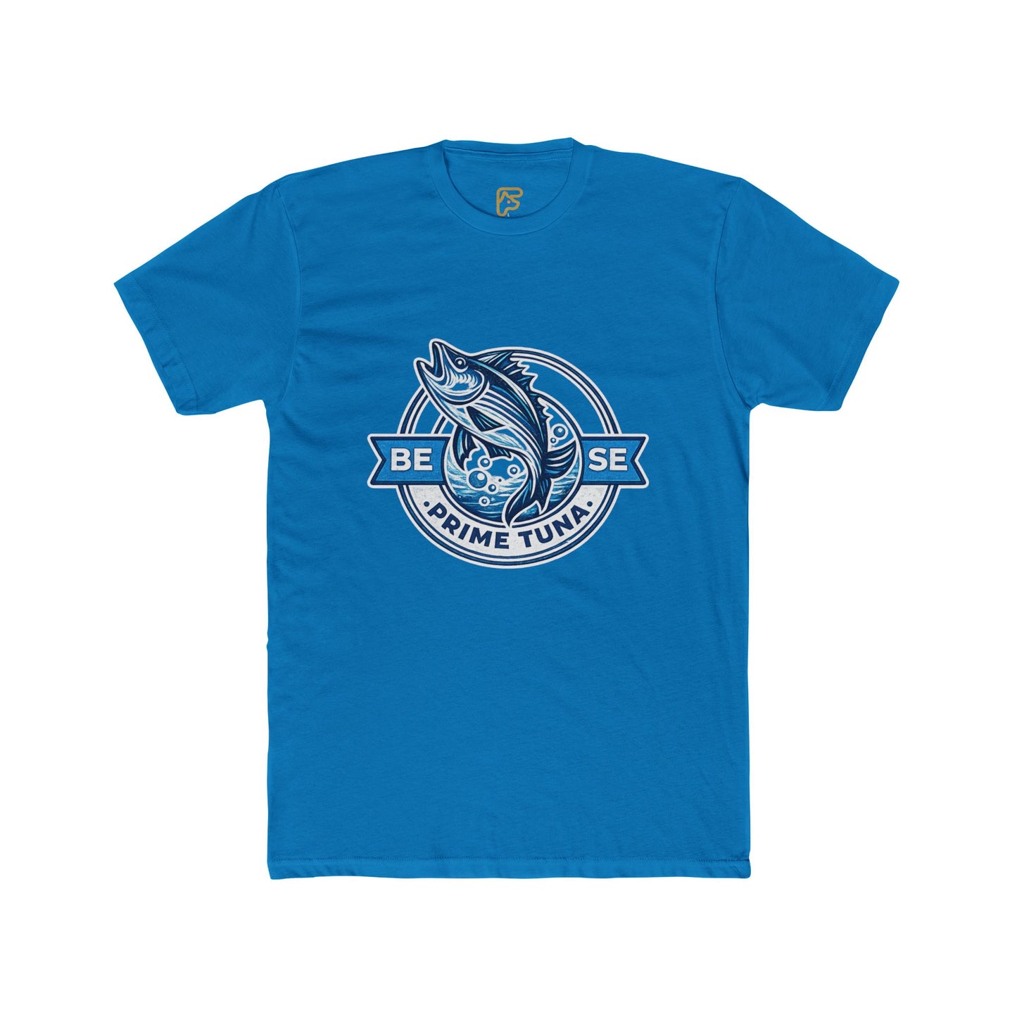Prime Tuna Crest T-Shirt — 'Be Wise' Vintage Fishing Tee