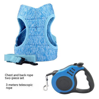 Explosion-Proof Cat Harness & Leash – Adjustable Escape-Proof Vest Chest Strap with Reflective Band & Rope