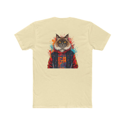 Purr Gang Cat Tee — Graphic Cat Portrait Crewneck Tee