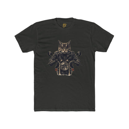 Cat Biker T-Shirt — Motorcycle Cat Rider Graphic Tee