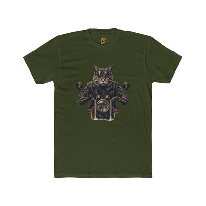 Cat Biker T-Shirt — Motorcycle Cat Rider Graphic Tee