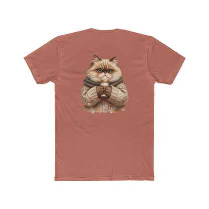 Cozy Cat Crew Tee — Cute Sweater Cat Graphic T-Shirt