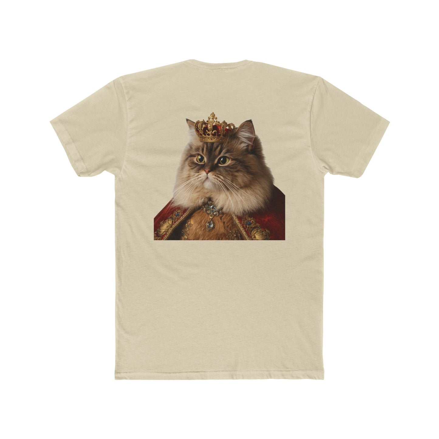 Royal Cat T‑Shirt — Crowned Persian Portrait Tee