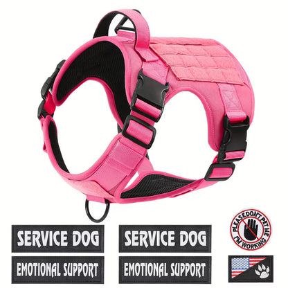 Adjustable Reflective Tactical Dog Harness – Heavy-Duty Service & Training Vest