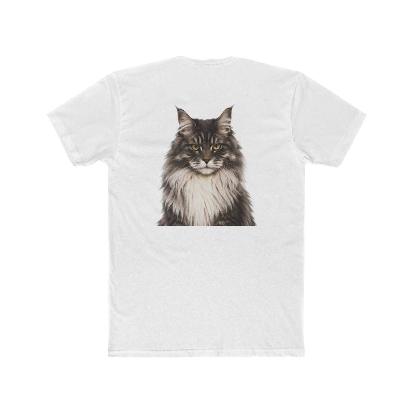 Cat Portrait T‑Shirt — Realistic Maine Coon Graphic Tee