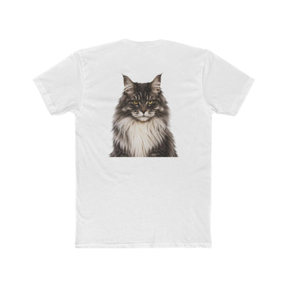 Cat Portrait T‑Shirt — Realistic Maine Coon Graphic Tee