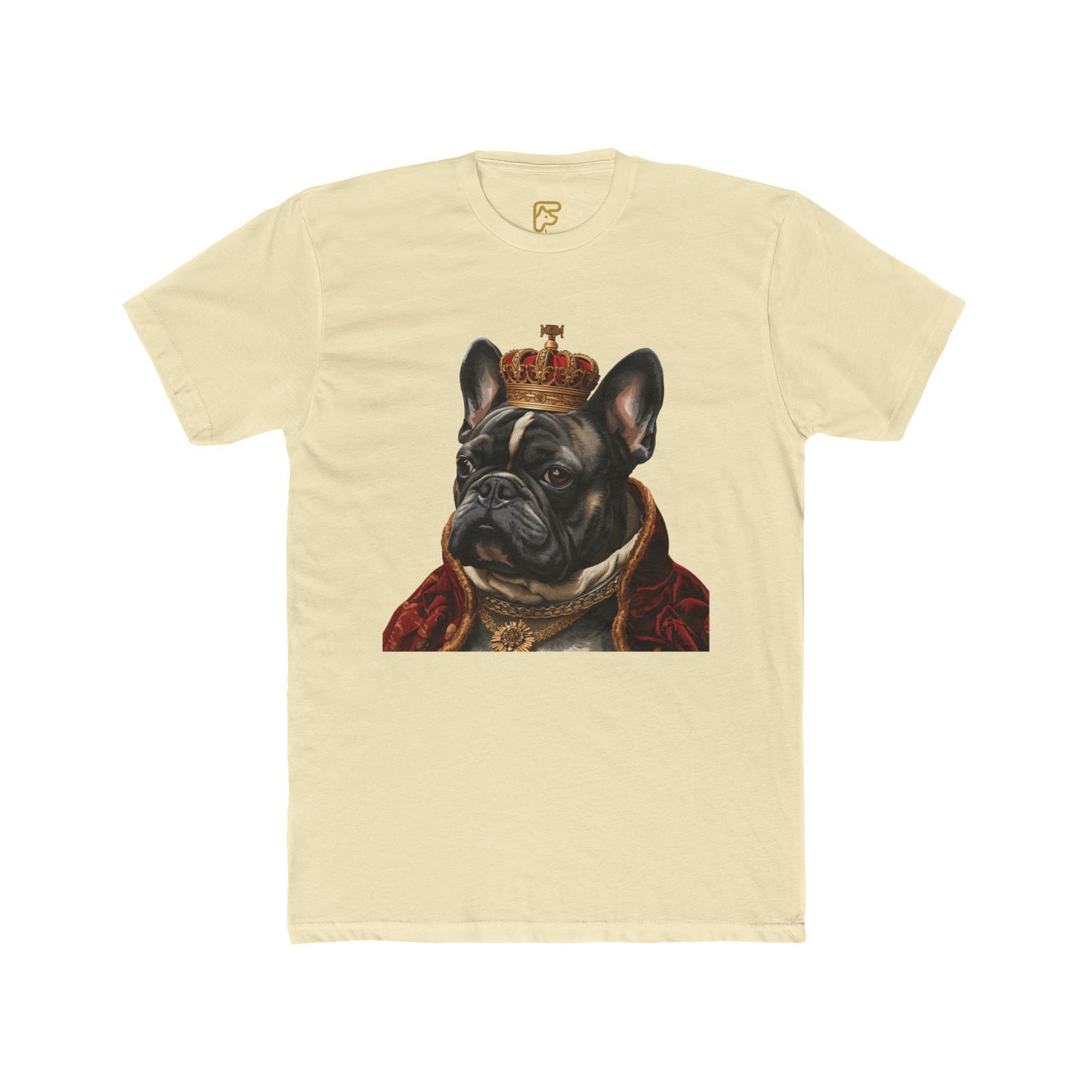 Royal French Bulldog T‑Shirt — Crowned Dog Portrait Tee