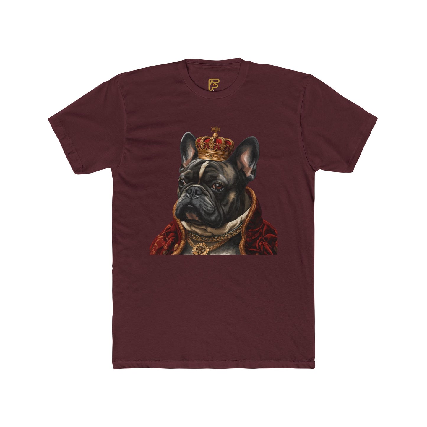 Royal French Bulldog T‑Shirt — Crowned Dog Portrait Tee