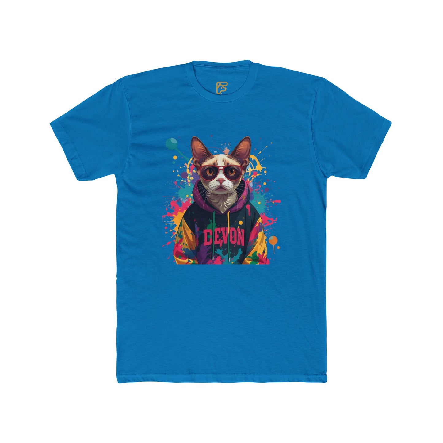 Devon Cool Cat Graphic Tee — Colorful Streetwear Cat T-Shirt