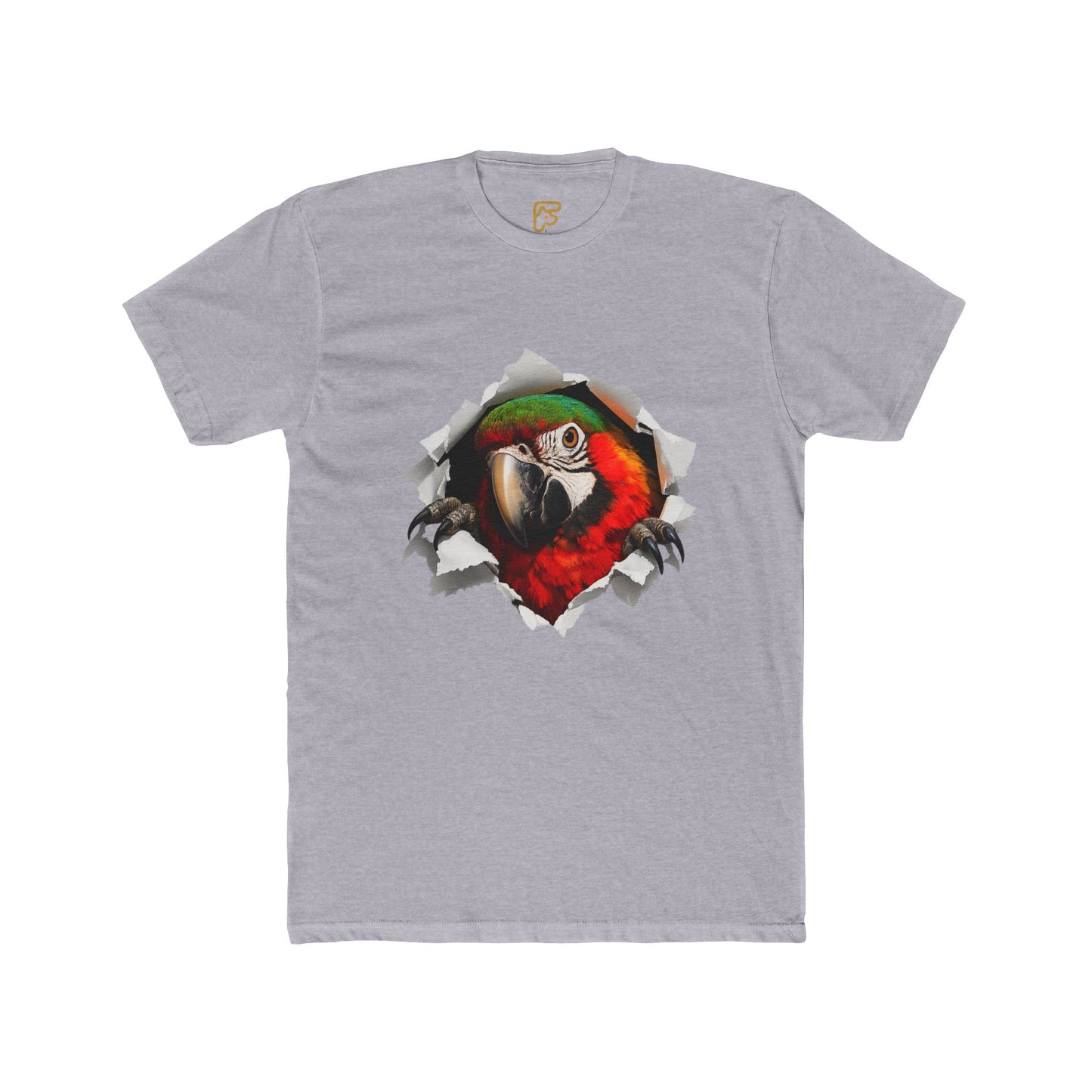 Parrot Portrait Tee — Colorful Macaw Graphic T-Shirt