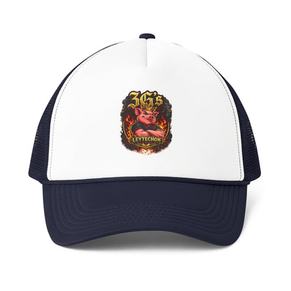 Trucker Cap — Vintage Flaming Pig Crest "Strength" Patch