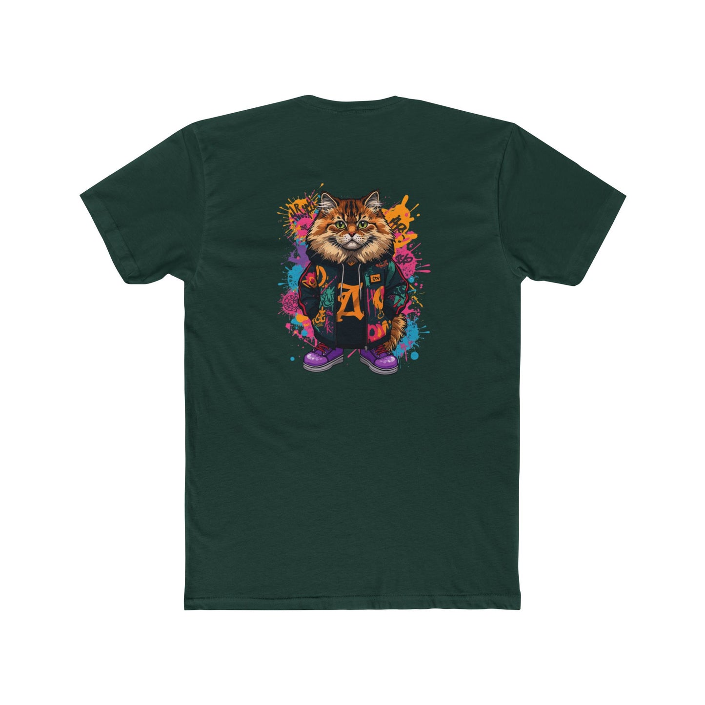 Cat Graphic Tee — Colorful Streetwear Cat Design