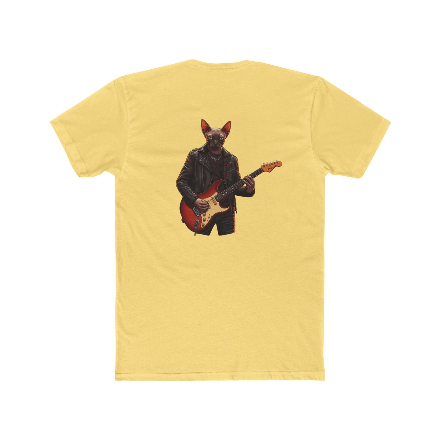 Cat Rocker T‑Shirt — Sphynx Guitar Player Graphic Tee